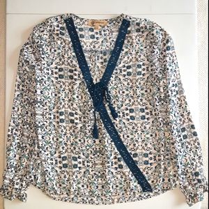 Democracy Long Sleeve Boho Wrap Top- Women XL